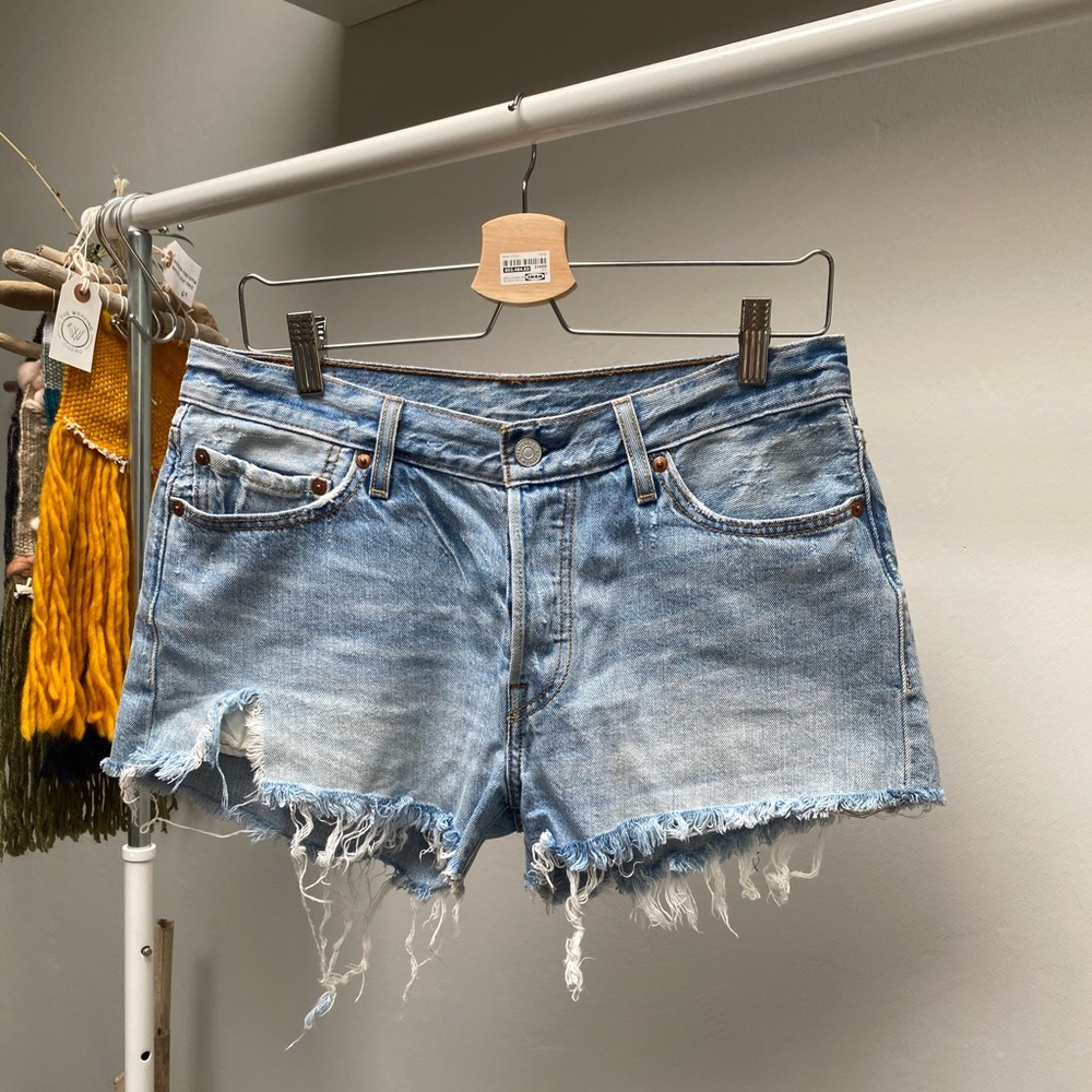 Urban Renewal distressed Levi Strauss jean shorts